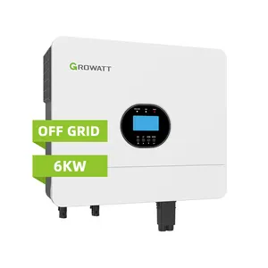 Growatt DC TO AC แบตเตอรี่เพียวไซน์เวฟแอพลิเคชันที่อยู่อาศัย SPF6000es 6KW กริดบวกกับ growatt โซลาร์อินเวอร์เตอร์