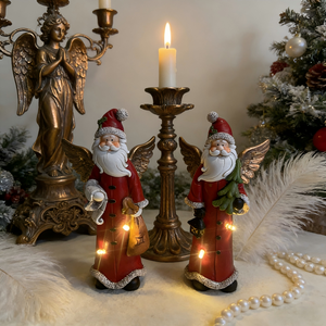 Décoration de bonhomme de neige lumineux en résine de Noël - Ornements festifs sur le thème des cadeaux et des nichoirs à oiseaux - Product Image 4