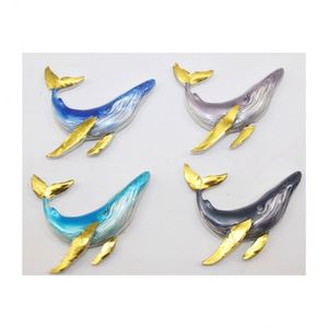 Tiny Animal Theme Ornament Figurines Hand Painted Dolphin Mold Souvenirs Resin <b>Crafts</b> Home Decor Business Gifts Model Pattern - Product Image 5