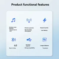 Adaptateur USB 6.0 pour la musique et l'audio, émetteur-récepteur pour haut-parleur sans fil, clavier, souris, casque, imprimante - Chine