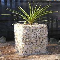 Gabion en fil de fer galvanisé de haute qualité 100x100x100, soudé électriquement, carré, facilement assemblable, design moderne, panier à pierres