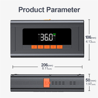 Démarreur de secours 10000mAh pour batterie de voiture 12V Booster portable Mini gonfleur de pneus 150PSI Compresseur d'air haute pression