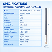 Antenne de communication omnidirectionnelle extérieure en FRP pour ADS-B 868/978/1090 MHz, compatible UAV FPV et Flight Aware