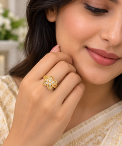 <b>24K</b> <b>Gold</b> <b>Ring</b> 2.70 Gram Handmade Fancy <b>Gold</b> <b>Ring</b> for Women Wedding Function Jewellery Traditional Indian Jewellery - Product Image 4