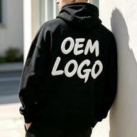 Hoodie Pria Oversize Fleece Tebal 3D dengan Logo Custom dan Cetak Flock