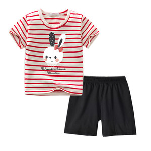 Camiseta de Algodón 100% con Estampado de Dibujos Animados Personalizada para Niñas Coreanas, Nueva Llegada 2020, con Manga Corta para Conjuntos de Ropa de Bebé Recién Nacido - Product Image 2