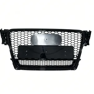 สำหรับ B8 8T ปี 2009-2012 สำหรับกระจังหน้ารถยนต์สไตล์ RS4 แบบตาข่ายรังผึ้ง ฝาครอบป้องกันด้านบน อุปกรณ์เสริม - Product Image 3