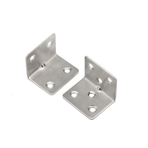 Supports d'angle en acier inoxydable 201, connecteurs en forme de L pour fixation d'étagères de placards et armoires - Product Image 1