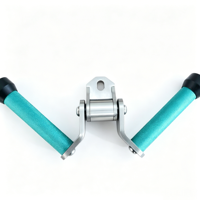 Poignée de câble rotative en V robuste et portable en acier inoxydable pour entraînement multi-angles des triceps et machine à câbles de musculation