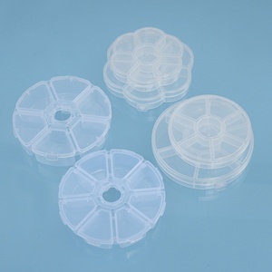 Boîte de rangement de bureau en plastique PP transparent à 68 compartiments ronds pour boutons, matériel de <span class=keywords><strong>pêche</strong></span>, bijoux - Product Image 2