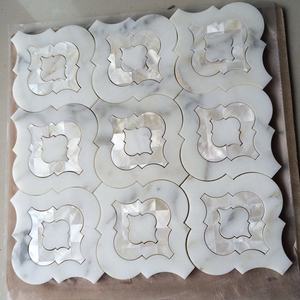 Mosaico de Mármol DTH Estilo Moderno Calacatta Mix con Patrón de Chorro de Agua y Nácar, 10mm de Grosor, Grado Superior, Personalizado para Paredes Interiores - Product Image 6