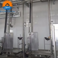 Plateforme élévatrice pneumatique à double colonne pour ligne d'abattage de bovins, plateforme élévatrice à air comprimé pour usine de transformation de viande