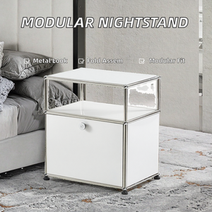 Armadio con Singolo Scomparto in Acciaio Inossidabile Durevole, Design Modulare Moderno per Soggiorno, Arredamento per Casa e Hotel - Product Image 4