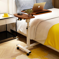 Bureau d'ordinateur portable pliable en métal réglable en hauteur, convertible, mobile, pour lit, étude, relevable, noir et blanc, petits bureaux d'ordinateur