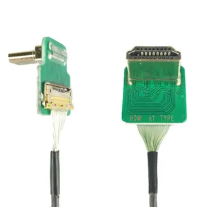 Micro Coaxial Cable connector 20453-230T-02 20454 20455 to HDMI-A 90 Degree Angle HD Cable Adapter