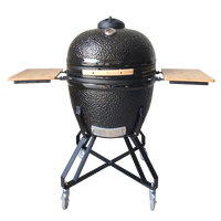 AUPLEX 3XL Luxuriöser Premium Kamado Outdoor-Grill mit Fernbedienung und Trolley, 13"-29" Keramik-Edelstahl-Konstruktion