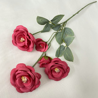 Blumen künstliche Hochzeit Seide heiß rosa Rose Fushia Blumenarrangement Lilie Fuchsia künstliche lose Blumen