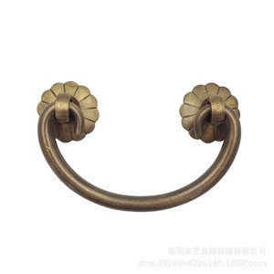 Tiradores de cobre para cajones, estilo chino antiguo, accesorios de ferretería para muebles, arte y arte antiguo - Product Image 3