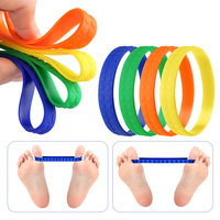 Bande d'exercice élastique en silicone réutilisable pour orteils, boucle de résistance pour hallux valgus, sangle d'étirement, anneau d'entraînement pour pieds avec points antidérapants