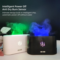 Diffuseur d'arômes USB 180 ml avec logo personnalisé, lumière LED nocturne 7 couleurs, diffuseur ultrasonique d'aromathérapie et humidificateur avec effet de flamme