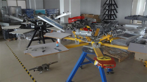 4 Color 2 Station Silk Screen Printing Machine 18" X 18" Flash Dryer Heating 3d Screen Printer for Sale