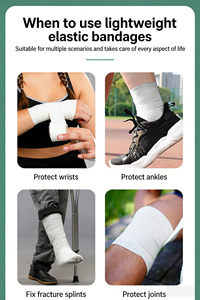 ضمادة مرنة لاصقة بلون موحد جاهزة للشحن لدعم المعصم والكاحل أثناء التدريب الرياضي - Product Image 6
