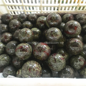 Semi-precious Stone Crafts Natural Dragon Blood Stone Sphere Healing Stones Quartz <b>Crystal</b> <b>Ball</b> Sphere - Product Image 4
