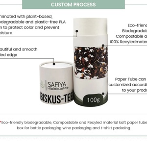 Emballage personnalisé recyclable pour serviettes et vêtements, options de tubes/contenants en carton kraft, tailles personnalisées, impression de logo - Product Image 5