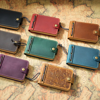 Agenda de poche miniature artisanal en cuir véritable et papier kraft NAG35, carnet cadeau, 80 feuilles, 10x6,8 cm, non relié