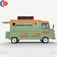Café vert Camion de crème glacée Burger Van Pizza Taco Remorque de restauration Camion alimentaire mobile électrique en vente avec lumières