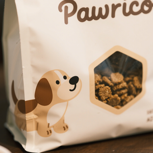 Bolsa con ocho sellos laterales impresos personalizados, con cierre de cremallera, embalaje de fondo plano con ventana transparente para aperitivos, frutos secos, panadería, comida para perros y Mascotas - Product Image 6