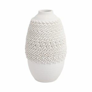 Vaso in Ceramica Ovale Texturizzato, Arredamento Moderno per Soggiorno, Camera da Letto, Ufficio e Tavolo - Product Image 3