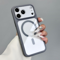 JOYPORODO B493 Coque rigide en PC haute transparence antichoc avec couvercle magnétique transparent pour iPhone 16 17 18 Pro Max, coque de téléphone transparente