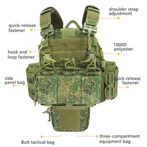 Chaleco Táctico de Camuflaje ARTEX, Chaleco Modular con Correas Desmontables y Sistema de Cinturón con Bolsa para Cargadores - Product Image 4