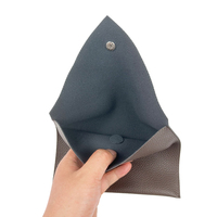 SoSew W18 * H16cm Sac en cuir d'emballage de bijoux en Pu souple fabriqué par l'homme Clou argenté Pochette enveloppe en cuir avec logo personnalisé
