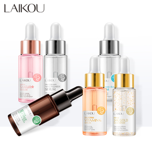 Sérum Visage Naturel LAIKOU en Flacon Compte-gouttes, Marque Privée OEM, NIACINAMIDE, Or 24K, Acide Hyaluronique, 17ml, Vitamine C - Product Image 1