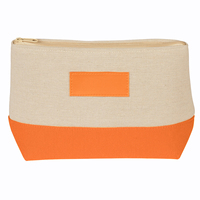 Ruthbag ALLURE Écologique Mode Cosmétique Sac De Rangement Coton Toile JUTE Pochette À Fermeture Éclair ZHEJIANG Cuir PU Cas Pierre Motif