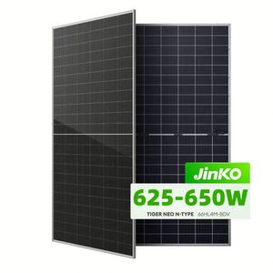 JINKO 66HL4M-BDV โซลาร์เซลล์เสือนีโอตัดครึ่งกรอบสีเงินแผงกระจกสองชั้นพลังงานแสงอาทิตย์630W 635W 640W สำหรับการใช้งานเชิงพาณิชย์ - Product Image 1