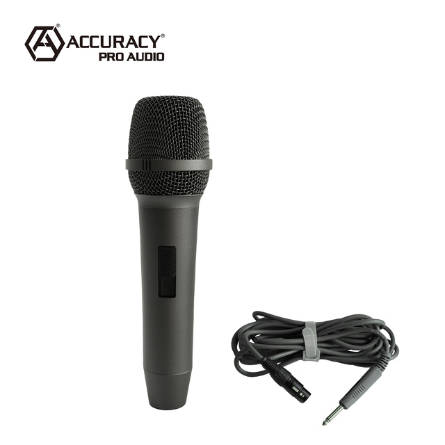 Accuracy Pro Audio DM-778 60Hz~15KHz Handheld Professional Dynamic Cardioid Karaoke Mini Wired Microphone for Event Performance