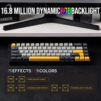 Clavier filaire magnétique rétroéclairé RVB à taux de sondage de 8000 Hz Aula WIN 68HE pour ordinateur portable/PC de jeu AliExpress AULA