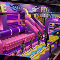 Parc gonflable de nouvelle génération 2.0, aire de jeux gonflable intérieure avec trampoline, jeu interactif pour centre de divertissement familial