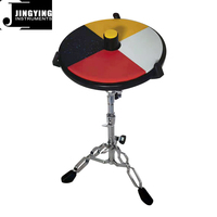 2023 Jingying Music Dumb Drum Series,12 pouces quatre couleurs avant Sight Environmentally Friendly Silicone Mute Drum Pad Set