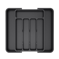 Support de rangement pour couverts en PP, réglable et extensible, sans BPA, pour tiroir à couverts