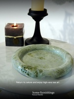 Stonekocc D20 Light Plateau en marbre décoratif de luxe Design Art déco Aromathérapie Rangement Coiffeuse Entrée Sens Ornements