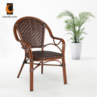Mobilier de Restaurant, chaises d'extérieur, bras en rotin, balcon, hôtel, cantine, Restaurant, chaise de salle à manger pour Villa