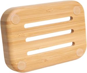 Porte-savon en bambou, porte-savon en <span class=keywords><strong>bois</strong></span> pour la douche, la salle de bain, la cuisine avec plateau auto-drainant - Product Image 3