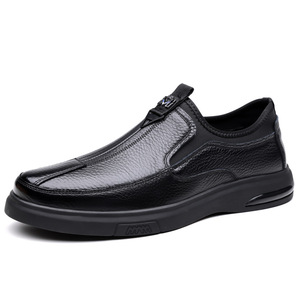 รองเท้าโลฟเฟอร์แบบสวมสำหรับผู้ชาย หนังวัวแท้คุณภาพสูง ระบายอากาศได้ดี พื้นรองเท้าทำจากยางแบบส้นเตี้ย รองเท้าลำลอง - Product Image 5