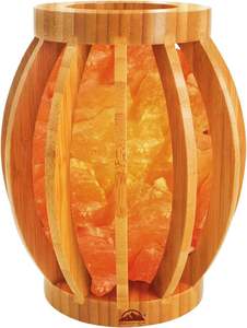 Lampe de sel de l'Himalaya décorative en cristal, qualité export pakistanaise, best-seller, avec panier à blocs de sel et thème pierre - Product Image 4