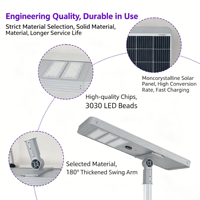 Lampadaire LED solaire étanche 200W pour autoroute et route