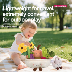 Jouets d'imitation alimentaire Montessori, plantes en peluche mignonnes, ensemble de jardin potager, ma première mini <span class=keywords><strong>ferme</strong></span> - Product Image 6